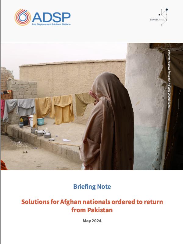 Briefing Note: Solutions for Afghan nationals ordered to return from Pakistan